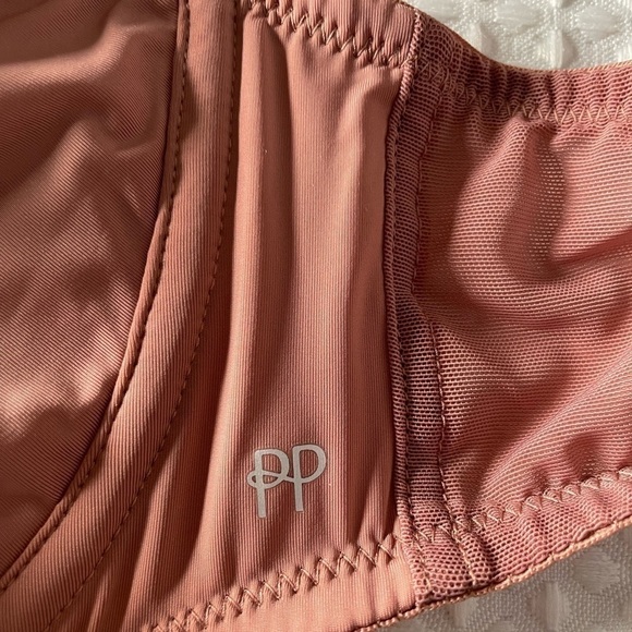 Pretty Polly Semi Sheer Plunge Bra Women's 38C Naturals Non-Padded Mesh Rose NWT - Picture 7 of 11